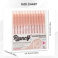thumbnail image 3 of Pink Wheat Straw Pens 12PCS Gel Ink Retractable Pens Fine Point Black Ink Pastel Writing Pens Cute Office Supplies, 3 of 5