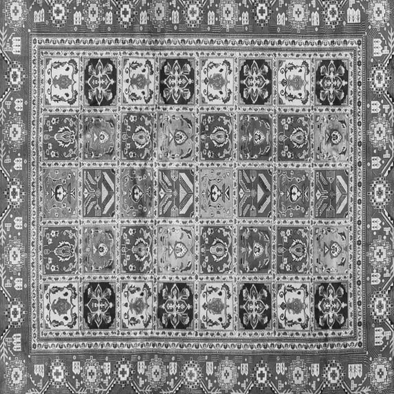 Ahgly Company Indoor Square Southwestern Gray Country Area Rugs, 7' Square