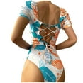 thumbnail image 5 of Traje de baño de una pieza para mujer, conjuntos de bikini para mujer, traje de baño estampado sin espalda con tirantes para mujer, traje de baño para mujer, 5 of 5
