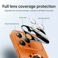 thumbnail image 4 of Nalacover for iPhone 16 Plus Case with Magnetic Invisible Kickstand Compatible with MagSafe,for Women Men Logo View Window Large Viewport Design Hard PC Camera Lens Protector Phone Case,Orange, 4 of 6