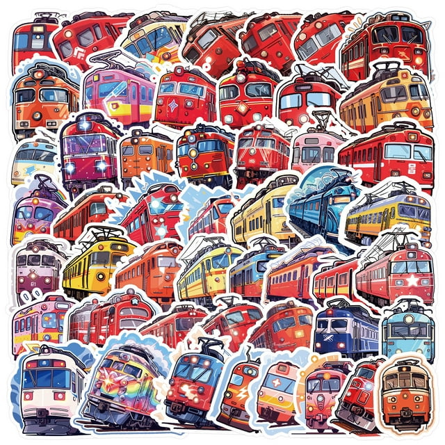Pegatinas de anime de vinilo impermeables para locomotoras, 50 unidades por lote