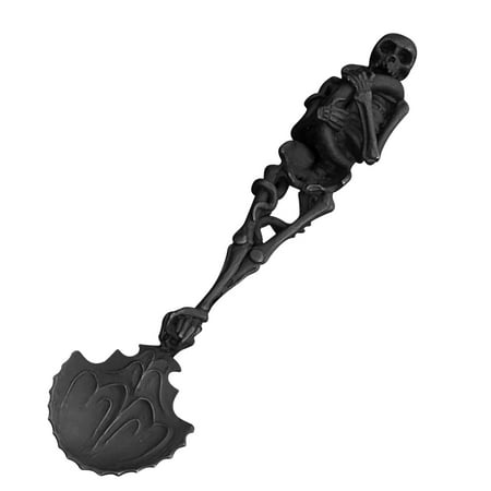 

Halloween Gift Skeletal Cutlery Sets Kitchen Skull Cutlery Set Black