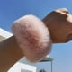 thumbnail image 2 of Mujeres niñas niños moda dulce conejo peludo piel sintética pelo Scrunchies, piel artificial Slap pulsera muñequera pelo Bobbles, soporte cuerda para el pelo accesorios para el cabello (rosa)-rosa Adepaton CZMR-XM39-5, 2 of 2