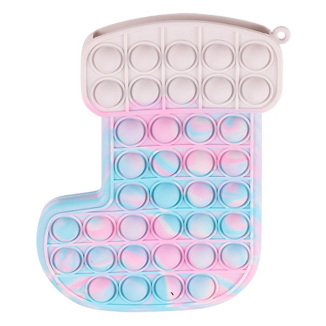 Push Bubble Calcetines de Navidad Juguete antiestrés Bolsa de dulces portátil (Tie Dye3) Tmvgtek Nuevos Originales