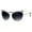 Silver, variant on Womens Metal Lightening Bolt Eyebrow Cat Eye Sunglasses Black