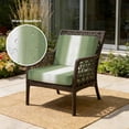 thumbnail image 2 of Outdoor Patio Cushion Covers 4 Pack Green Ombre Patio Chair Cushion Covers with Ties and Zipper Sage Green Ombre White Stripes Waterproof Outdoor Seat Cushion Covers for Patio Furniture 20"x18", 2 of 9