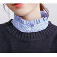 thumbnail image 6 of YooGuoGuo Striped Detachable Fake Collar Half Shirt Blouse Dickey Collar Faux False Collar Elegant for Women Girls, 6 of 6