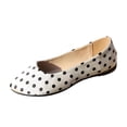 thumbnail image 2 of DIVVce Polka Dot Flats For Women Satin Round Toe Comfortable Slip On Casual Lightweight Dressy Footwear, 2 of 7