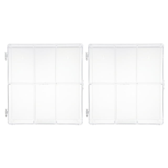 Weiweiguan 2pcs Desktop Doll Display Box Doll Toy Model Storage Box Doll Display Organizer