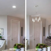 Ciata Lighting Recessed Can Light Conversion Kit to Pendant, Instant Light Conversion Kit for Light Fixtures in White Finish – 2 Pack