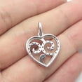 thumbnail image 2 of OM Jewels 1Ct Round Cut Moissanite Heart Beauty Women Pendant 14K White Gold Plated, 2 of 5