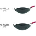 thumbnail image 2 of TrueCraftware- 14” Iron Wok Pan with Wooden Handle – Woks and Stir Fry Pans for Chinese Japanese and Cantonese Cuisine Stir Fry Pans Traditional Woks Grilling Frying Steaming Made in Taiwan, 2 of 6