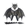 thumbnail image 3 of Disfraz de ala de dragón para niños Juego de cubierta de cara de cola Disfraz de Halloween Ligero Negro Yuyangstore Disfraz de juego de simulación, 3 of 8