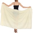 thumbnail image 4 of HAPPY BAY Women's Beachwear Sarong Coverups Bikini Skirt Swimsuit Swim Cover up Summer Wraps Swimwear Beach Wrap Skirts for Women One Size Cream, Print, 4 of 5