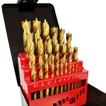 Hymnorq 25PC 1-13mm Metric HSS Brad Point Twist Drill Bits Set for Wood