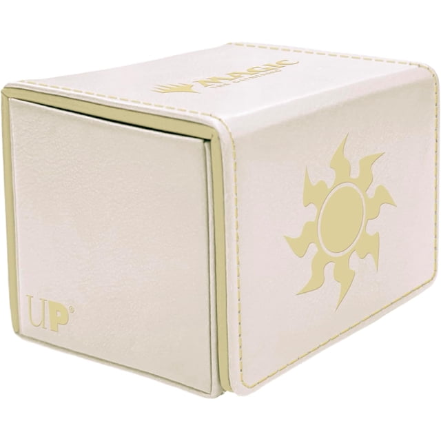 Ultra Pro - Mana 8 Alcove Edge Deck Box - Plains for Magic: The Gathering, Store & Protect up to 100 Standard Size MTG Cards, Great for Commander Deck, Side Loading Deck Box, Premium Leatherette