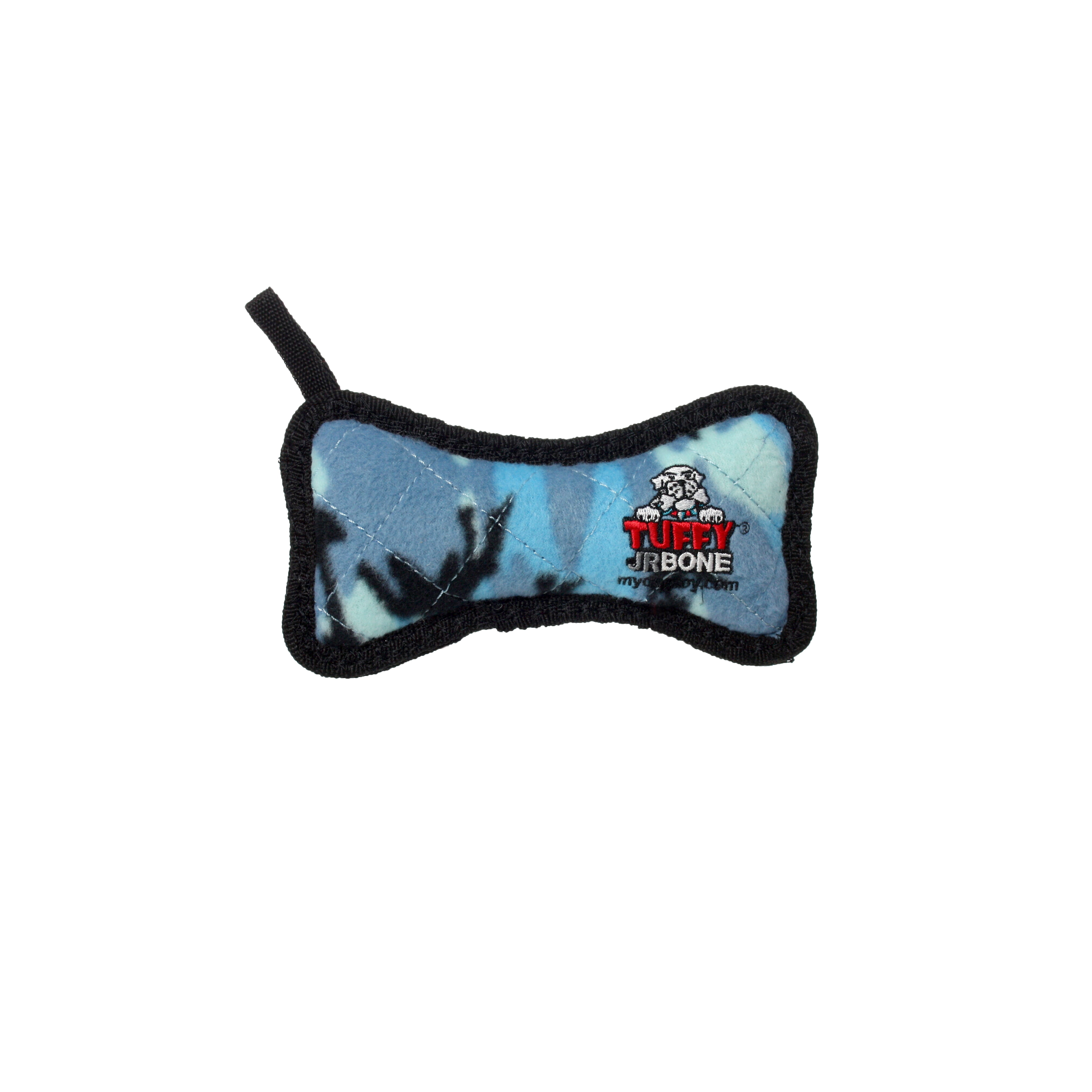TUFFY® Jr Bone Camo Blue, 2-Pack, Durable Plush Squeaky Dog Toys