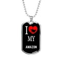 thumbnail image 1 of Collier Amazon en Acier Inoxydable Ou en or 18 Carats Chien Tag 24" Chaîne, 1 of 8