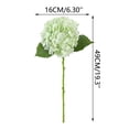thumbnail image 3 of Artificial Hydrangea Flower, 49 cm Silk-Style Fake Bloom with Leaves, Realistic Home Wedding Table Centerpiece Decoration (1 Pack), Fade-Resistant, Water-Free, 3 of 6
