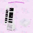 thumbnail image 3 of Costway Kids Vanity Set Princess Makeup Dressing Table & Chair Set with Kids Jewelry Armoire White, 3 of 9