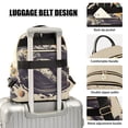 thumbnail image 3 of FORMRS Mini Backpack Purse for Women Quilted Travel Daypack Casual Shoulder Bag, Beige Record, 3 of 7