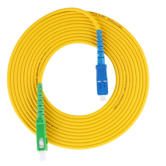 Cable de conexión de fibra óptica monomodo APCUPC de 2 piezas, puente de fibra de 5 m