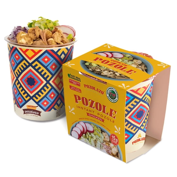 POZOLAZO | Mexican Chicken Pozole Soup 2-Pack - Freeze-Dried - Real Shredded Chicken, Hominy & Traditional Seasonings - Ready in Minutes - No Artificial Ingredients - Mexican Food