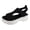 Black, variant on Womens Platform Sandals Cutout Knitted Mesh Slip on Walking Shoes Summer Comfy Breathable Beach Dress Shoes Beige Size 6.5