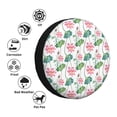 thumbnail image 4 of Fotbe Lotus Flower Funda de Llanta de Repuesto con Estampado, Engrosada, Ajuste Universal para Jeep, Remolque, RV, SUV, Camión-17 inch, 4 of 6