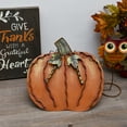thumbnail image 2 of Metal Pumpkin Fall Harvest Decor Free Standing Pumpkin Centerpiece for Table Indoor Outdoor Garden Yard Rustic Pumpkin Sign Decor, 2 of 6
