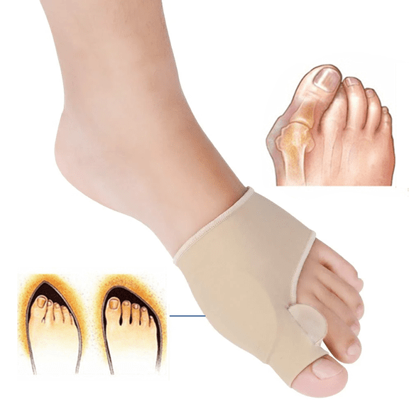 Pinkiou Bunion Corrector Sleeve Brace Toe Separator Spacer Cushion Pads 2pcs (Size L)