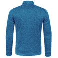 thumbnail image 4 of Mens Cardigan Sweaters With Pockets Autumn Winter Full Zip Fleece Lined Knit Sweater Jacket Stand Collar Long Sleeve Casual Lightweight Fleece Lined Cardigan With Zipper M Blue, 4 of 4