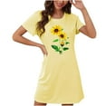 thumbnail image 1 of DPTALR Chemise de Nuit Courte Surdimensionnée pour Femmes Imprimé Poitrine Manches Courtes, 1 of 2