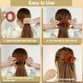 thumbnail image 3 of LAICAIW 3 Pcs Pinces à Cheveux Nid d'Oiseau Accessoires pour Cheveux pour Femmes et Filles Velours Extensible Chignon Pince à Cheveux Fixe Vintage Rétractable Porte-Queue de Cheval Boucles (Couleur-10), 3 of 6