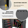 thumbnail image 3 of HPDMC Red Garage Cabinet Storage System 10-Pcs Corner Workshop Set Garage Cabinet and Storage System for Tool Organization, 3 of 7