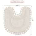 thumbnail image 3 of Home Weavers Hampton Bathroom Rug Toilet Rugs U Shaped Contour, Thick Toilet Rug, Non-Slip Contour Mat for Bathroom Rug,100% Cotton Soft, Absorbent Water, Machine Washable, 20"x20" Contour, Ivory, 3 of 5