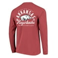 thumbnail image 3 of Men's Cardinal Arkansas Razorbacks Comfort Colors Mascot Overlay Long Sleeve T-Shirt, 3 of 3