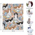 thumbnail image 4 of Cavalier King Charles Spaniel Dog and Flower Blanket,Comfortable Soft Flannel Throw Blanket,All Season,Warm Lightweight Blankets for Sofa Bed Couch Living Room Chair,30"x40", 4 of 4