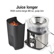 Hamilton Beach Easy Clean Juicer Machine, 800 W 2-Speed 16 oz Fruit and Vegetable Juice Extractor, Easy Cleaning and 3 Big Mouth Chute, Black