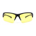 thumbnail image 2 of Xloop Mens Night Driving Blue Light Filter Half Rim Plastic Sport Sunglasses Matte Black - Yellow, 2 of 4