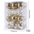 thumbnail image 4 of CHGBMOK Christmas Ornaments Set Shatterproof Clear Plastic Balls for Xmas Tree Party Holiday Decor (Gold, 6cm/24pcs), 4 of 5