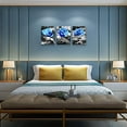 thumbnail image 6 of Bedroom Wall Art For Living Room Bathroom Wall Decor For Kitchen Family Pictures Artwork Black And White Blue Rose Flowers Canvas Paintings 12" X 16" 3 Pieces Framed Modern Office Home Decorations, 6 of 6