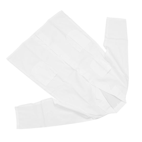 Doctor Laboratory Coat, Washable Laboratory Coat Button Up Soft Turn Down Collar White for Cosplay for Boys Girls Thin S 110-120