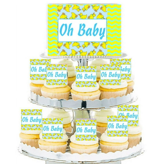 Baby Duck  Edible Photo Toppers  & Edible Cupcake Decoration Kit