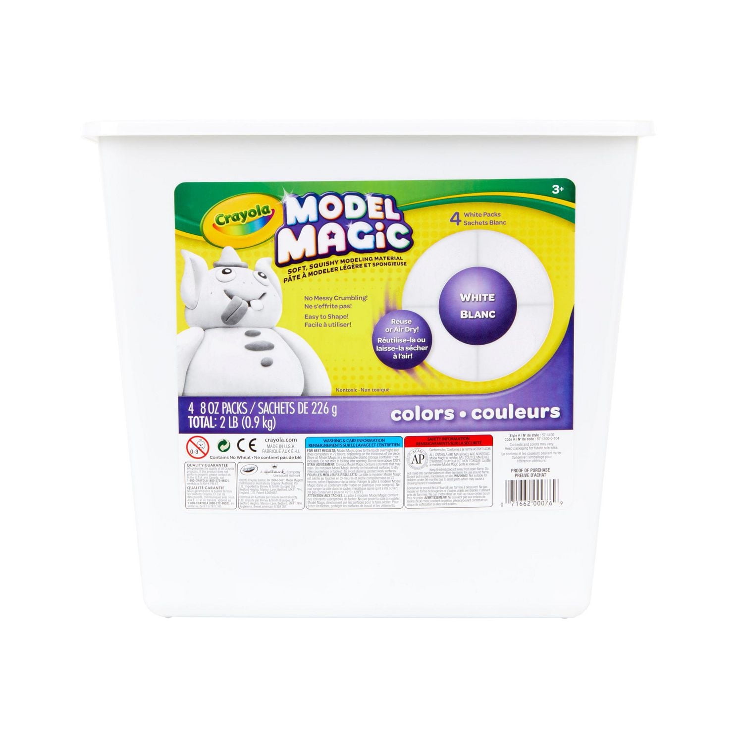 Crayola Model Magic 2lb Resealable Storage Container, White