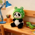 thumbnail image 4 of Panda Stuffed Animal 10", Soft Panda Plush Toy with Frog Hat, Cute Stuffed Toy Gift for Christmas, Birthday Gifts & Valentines Day for Her/Girlfriend Lover, 4 of 6