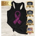 thumbnail image 2 of S4E Women's Pink Ribbon Word Montage Racerback Slim Fit Small Black, 2 of 4