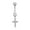 8mm, variant on Sterling Silver Barbell Dangle Cross Cz Belly Button Navel Ring Piercing A1639-10mm
