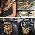 thumbnail image 4 of Yuyamidu Bee Car Seat Cover Full Set of 15 Sunflowers Steering Wheel Cover Seat Belt Covers Trash Can Air Vent Organizer Box Rear View Mirror Cover Coasters Key Chain Car Interior Accessories, 4 of 7