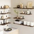 thumbnail image 2 of Fairy 10pcs Floating Shelves, Width 4.7 inches Wall Shelves, Home Wood Shelf Wall Mounted, Dark Carbonized Black, 2 of 7